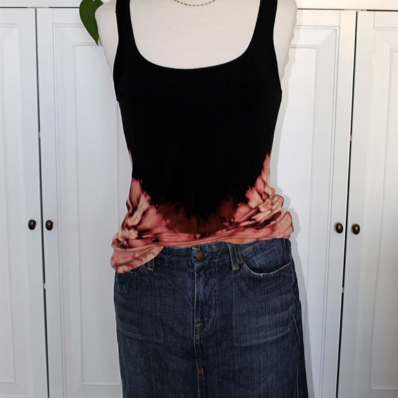 Handmade reverse tie dye Halogen tank top by Hue Revival - Picture 4 of 13